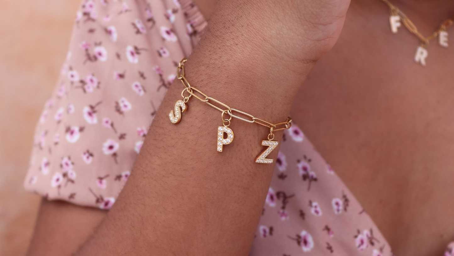 Initialen letter armband Curacao