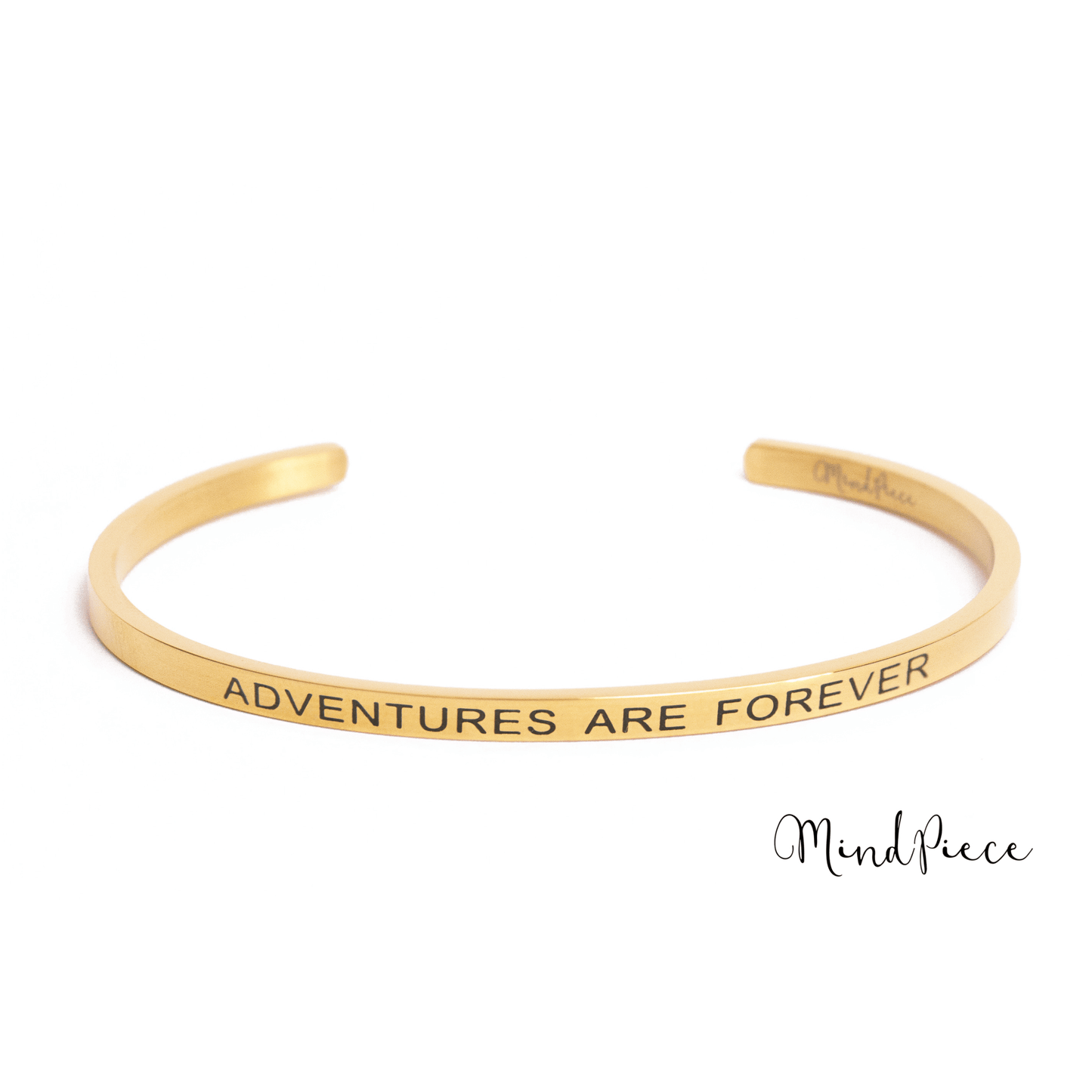 Bracelet quote | adventures are forever (1 pcs) - gold, silver & rose