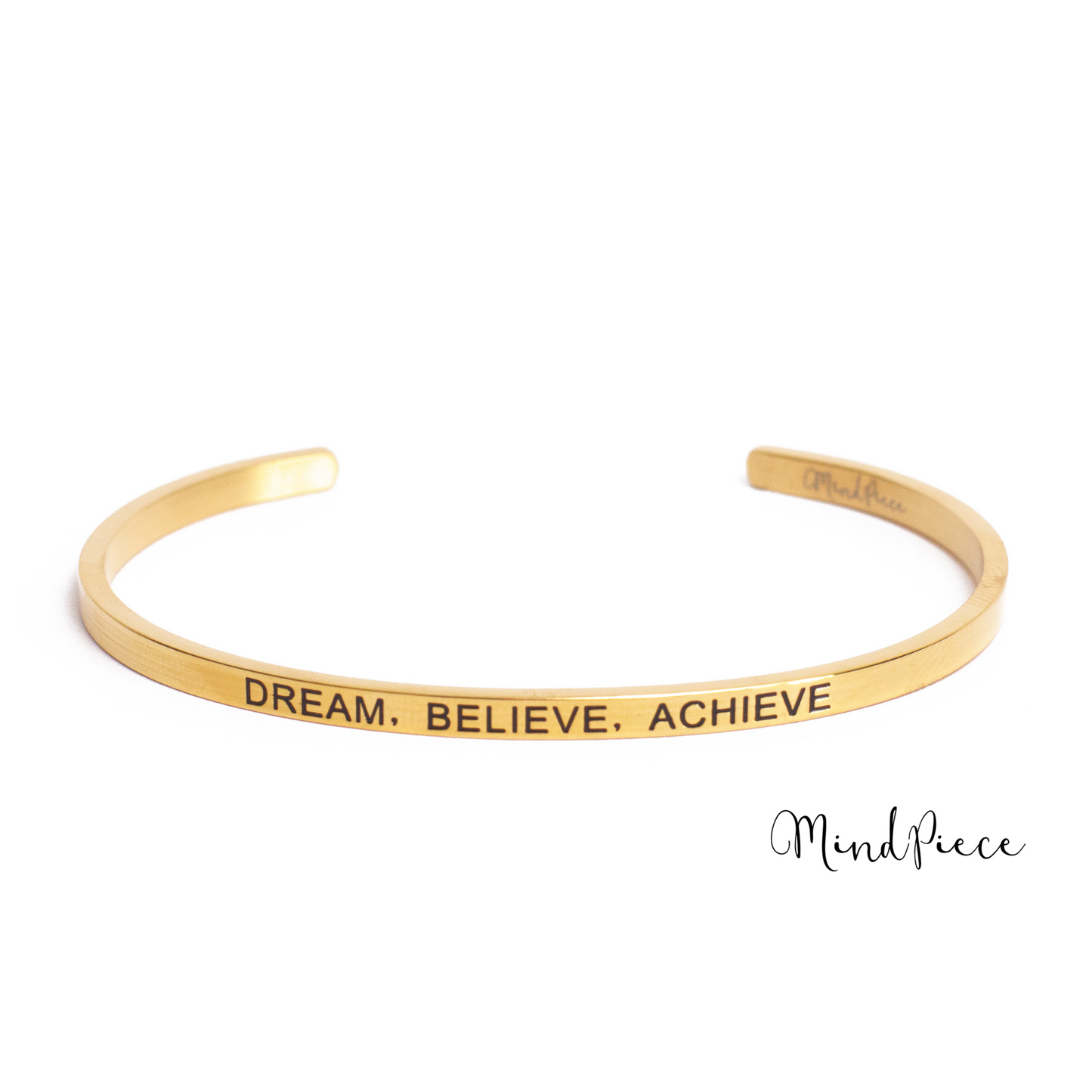 Bracelet | dream, believe, achieve (1 pcs) - gold, silver & rose