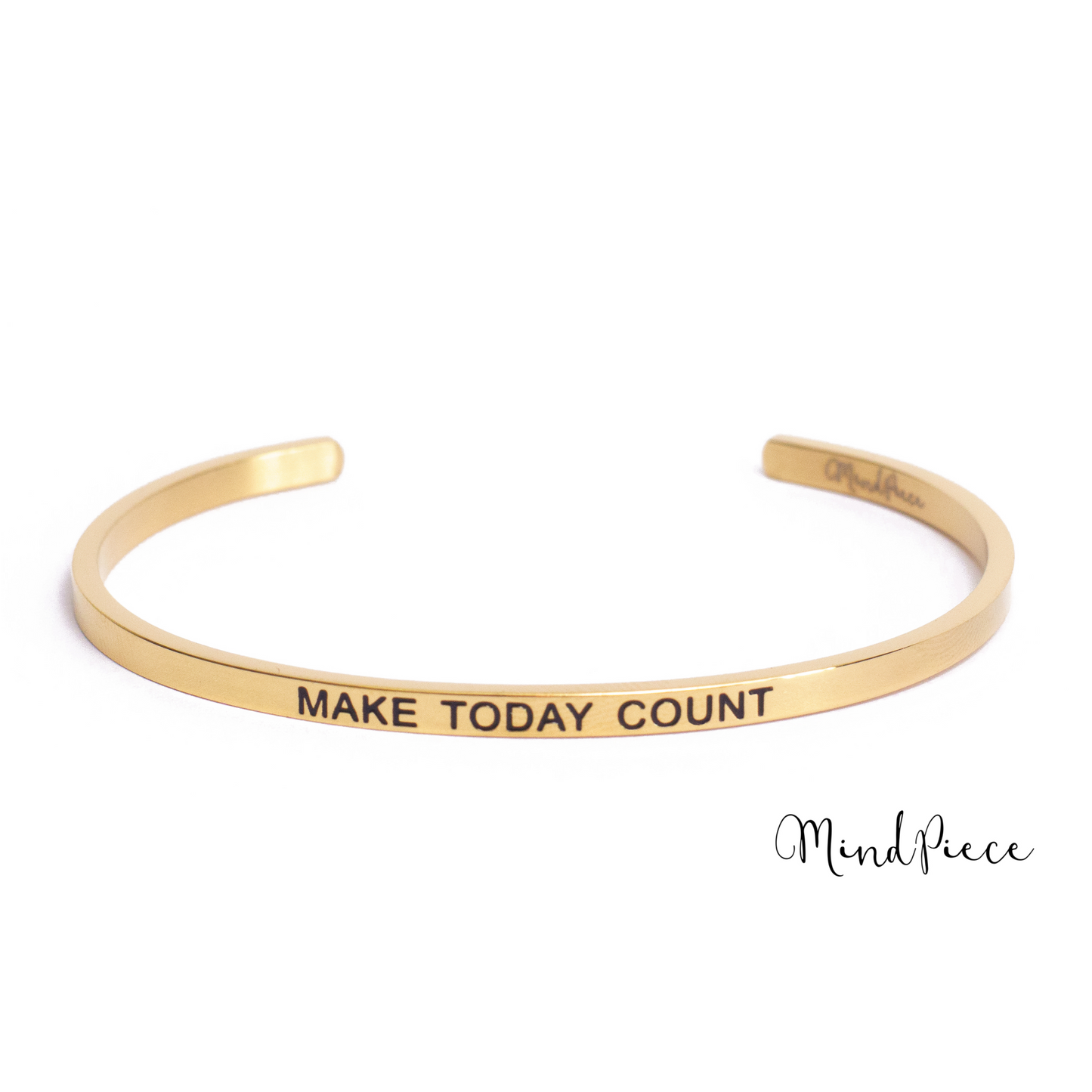 Bracelet quote | make today count (1 pcs) - silver & rose