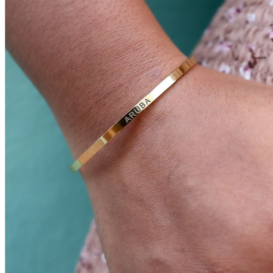 Bracelet quote | Aruba (1 pcs) - gold & silver