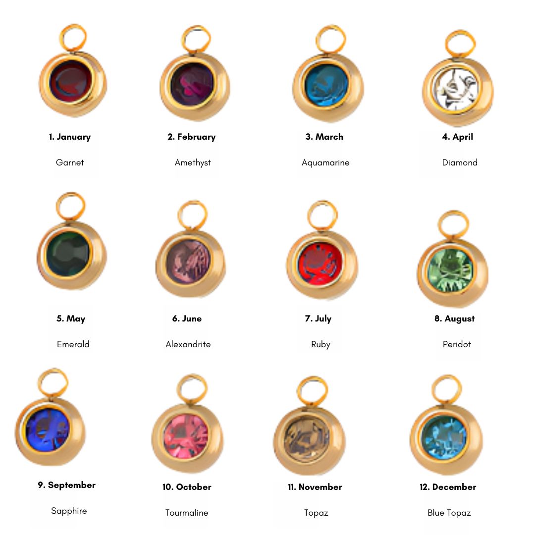 Bracelet birthstone - gold & silver