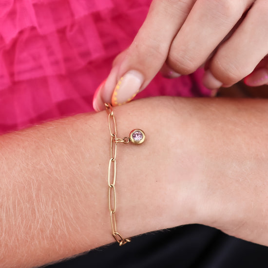 Bracelet birthstone - gold & silver