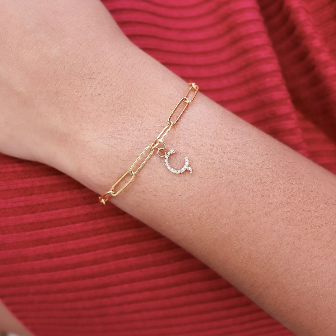 Bracelet Ç of Curaçao - gold & silver