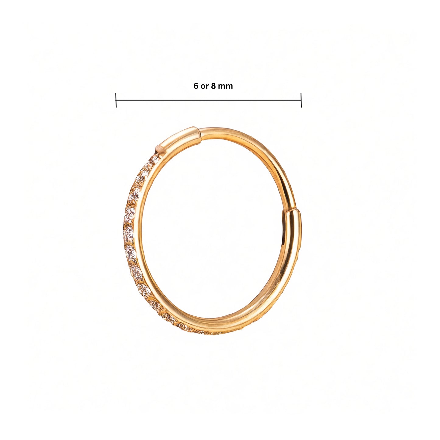 Clicker Piercing Livia -  titanium | gold