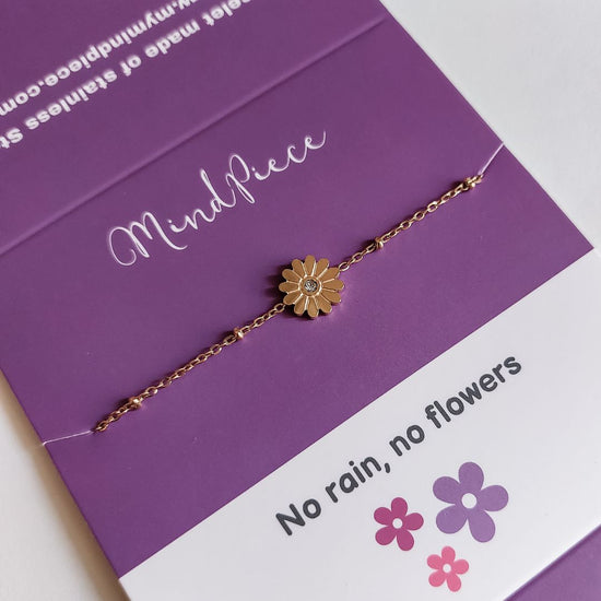 Load image into Gallery viewer, Bracelet daisy flower - gold &amp;amp; silver
