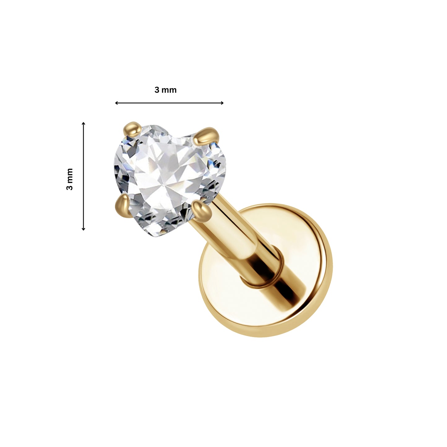 Ear Piercing Carys -  titanium | gold