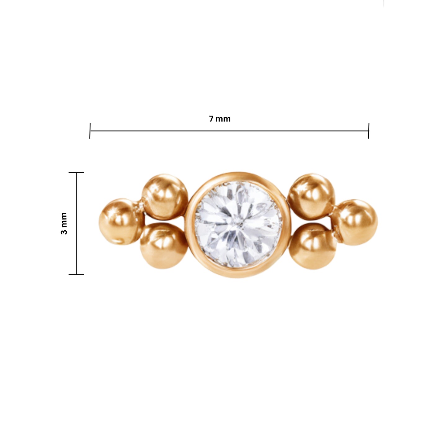 Ear Piercing Lola -  titanium | gold