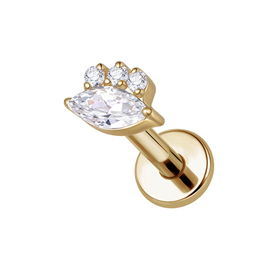 Ear Piercing Vita -  titanium | gold