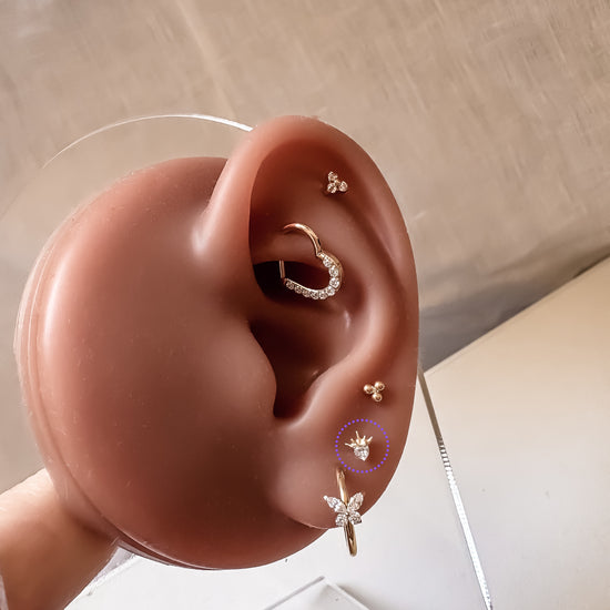 Ear Piercing Astra -  titanium | gold