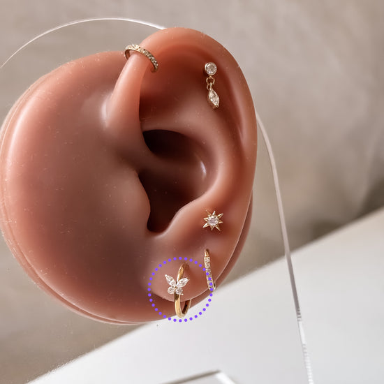 Clicker Piercing Yara -  titanium | gold