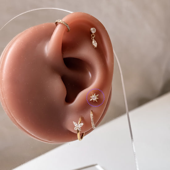 Ear Piercing Luz -  titanium | gold