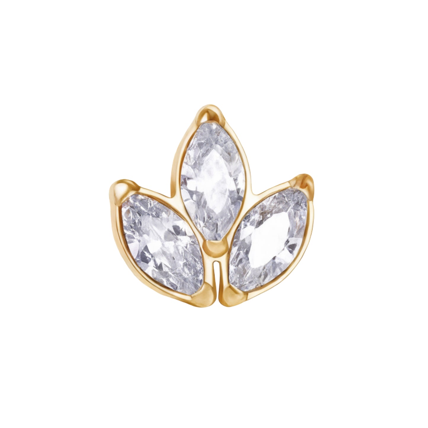 Ear Piercing Blossom -  titanium | gold
