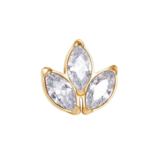 Ear Piercing Blossom -  titanium | gold