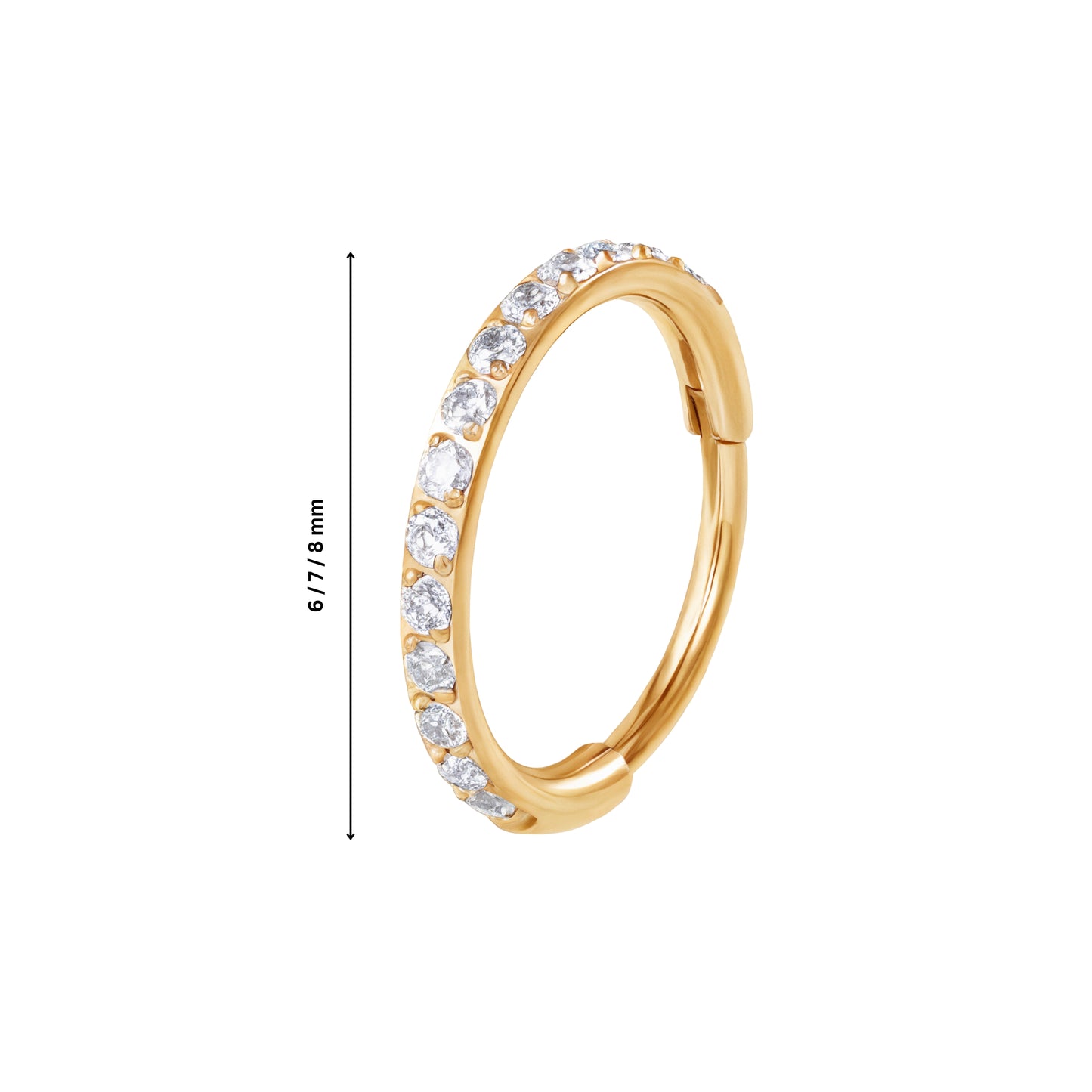 Clicker Piercing Isla -  titanium | gold