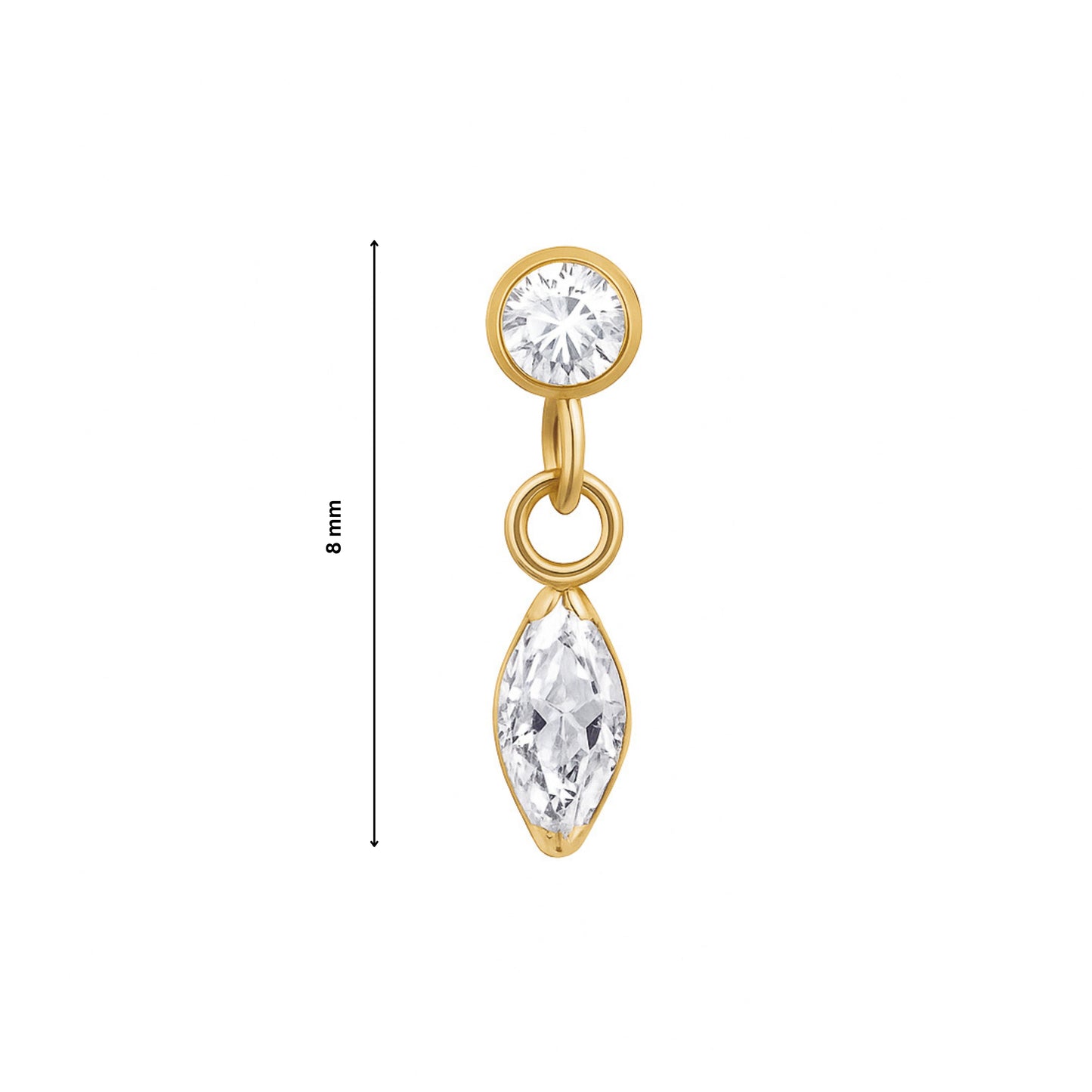 Ear Piercing Ivy -  titanium | gold
