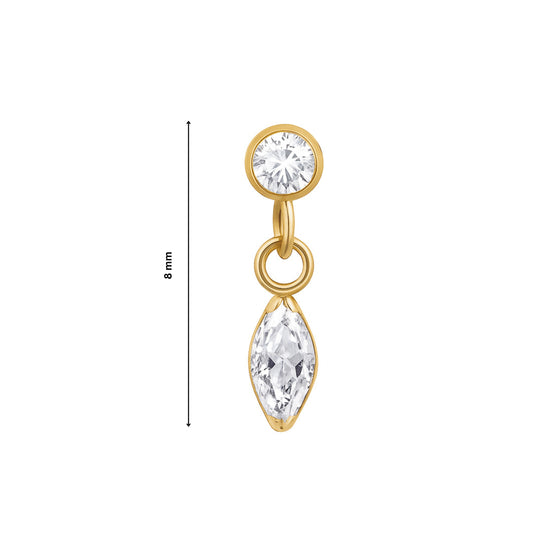 Ear Piercing Ivy -  titanium | gold