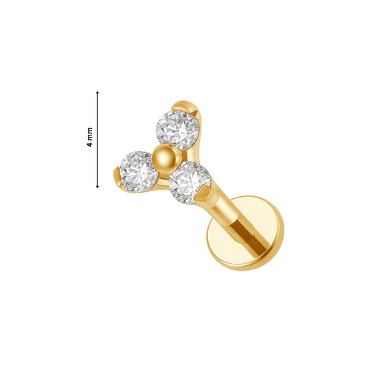 Ear Piercing June -  titanium | gold