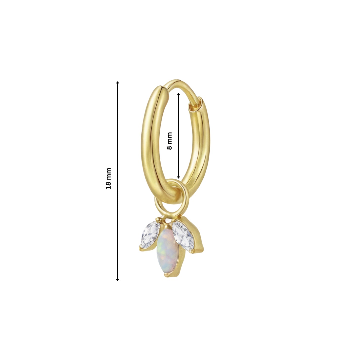Clicker Piercing Lilia -  titanium | gold