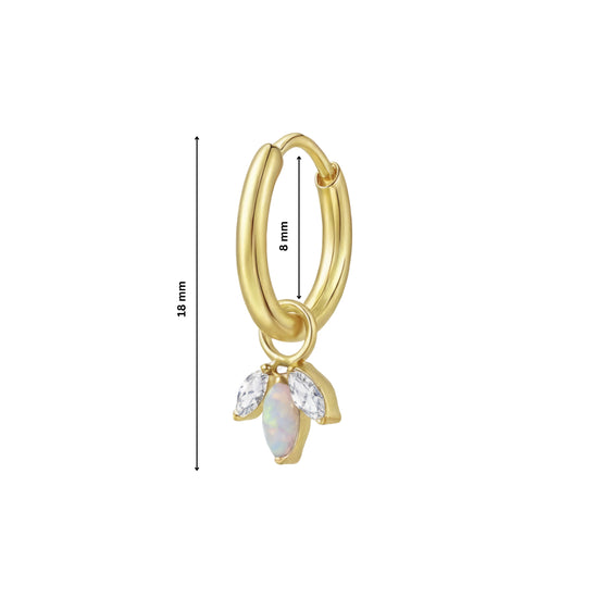 Clicker Piercing Lilia -  titanium | gold