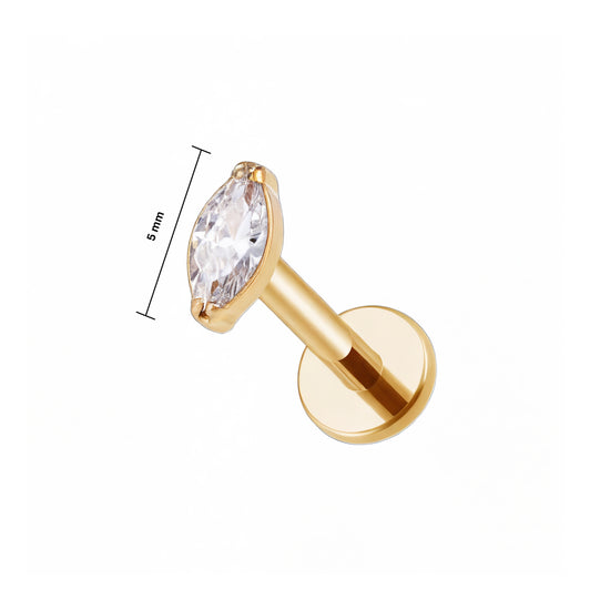 Ear Piercing Tulum -  titanium | gold