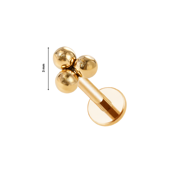 Ear Piercing Vera -  titanium | gold