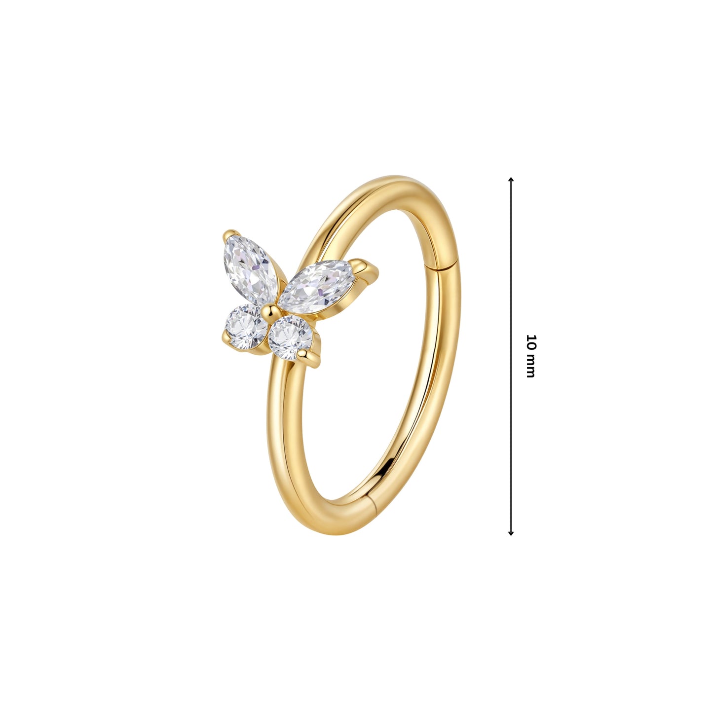Clicker Piercing Yara -  titanium | gold