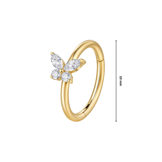 Clicker Piercing Yara -  titanium | gold