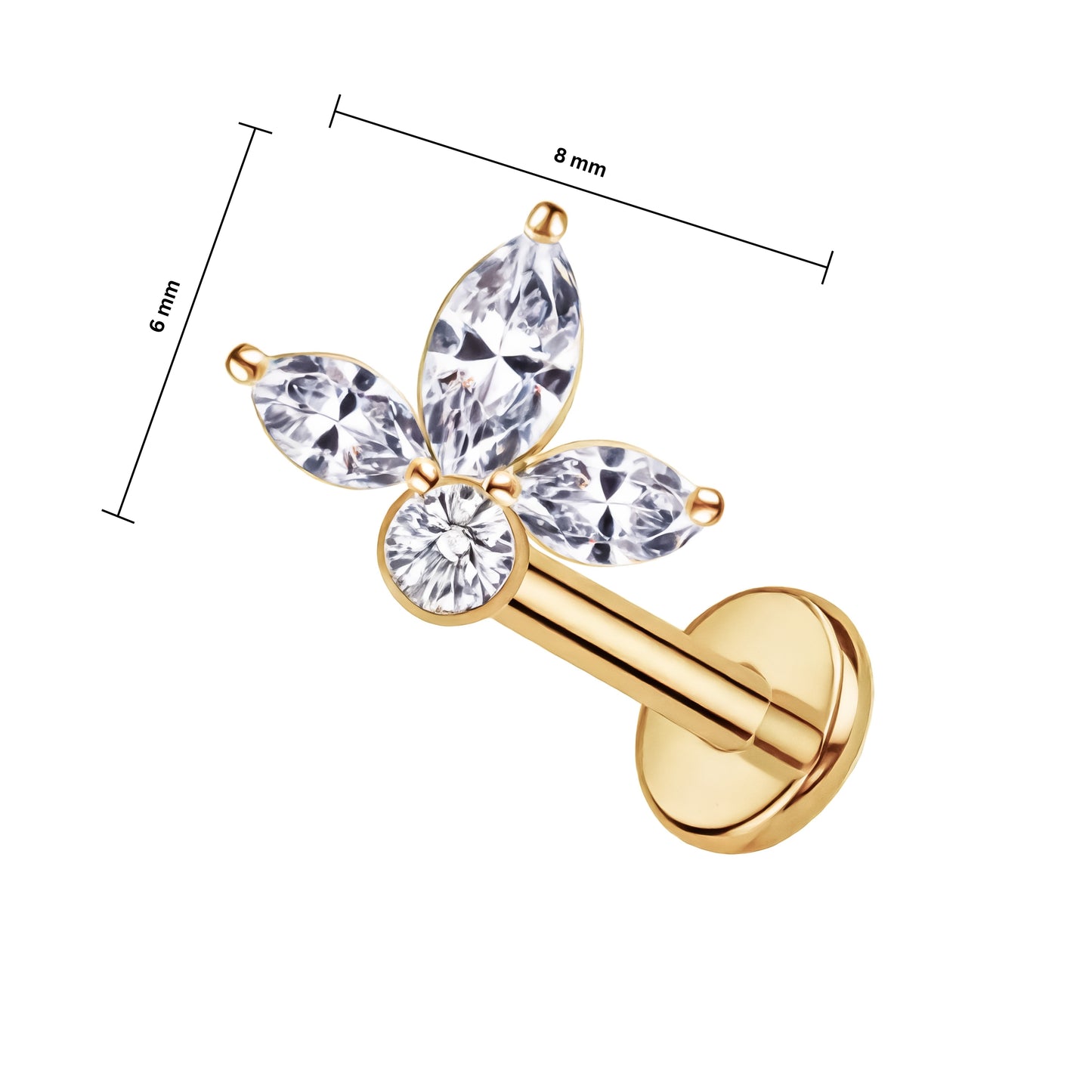 Ear Piercing Zola -  titanium | gold