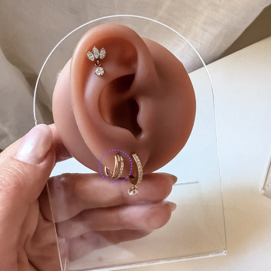 Clicker Piercing Orla -  titanium | gold