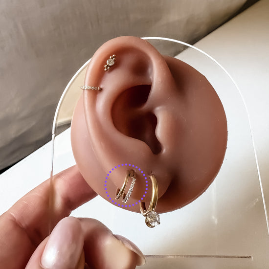 Clicker Piercing Orla -  titanium | gold