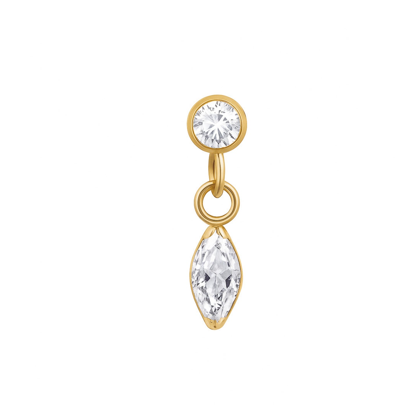 Ear Piercing Ivy -  titanium | gold