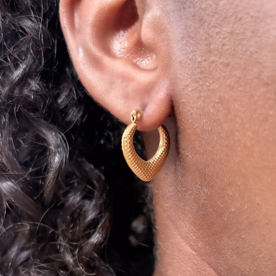 Earring Hoops Persia - 17 mm | gold + silver