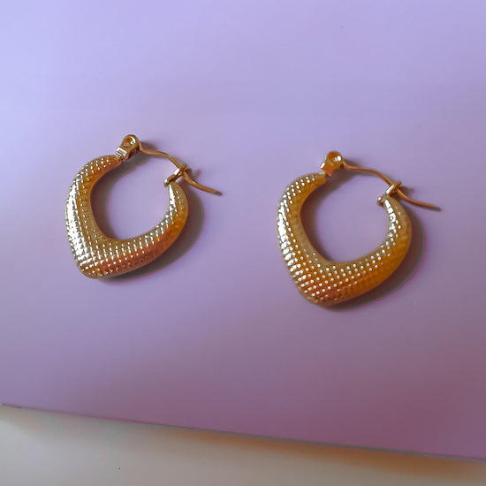 Earring Hoops Persia - 17 mm | gold + silver