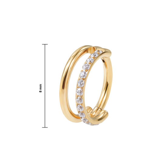 Clicker Piercing Orla -  titanium | gold