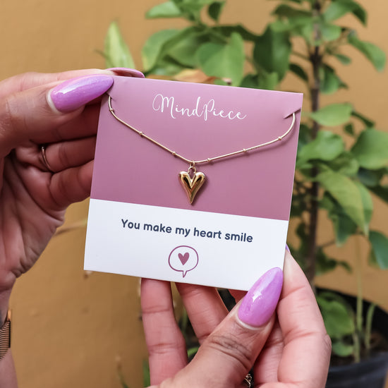 Necklace heart satellite - gold