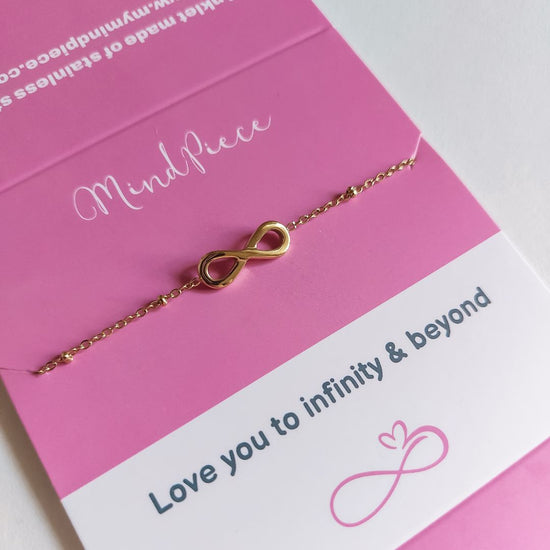 Anklet infinity - gold & silver