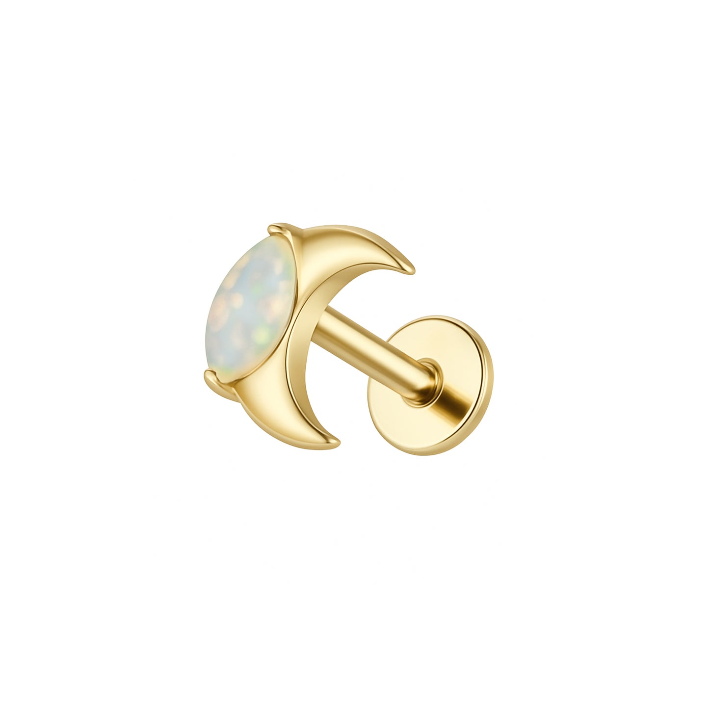Ear Piercing Lunar -  titanium | gold
