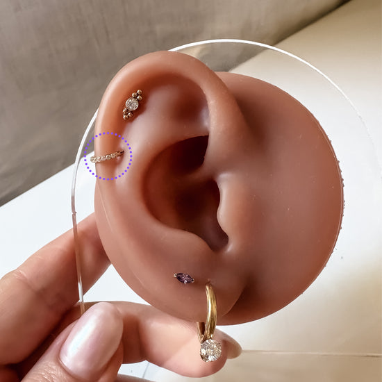 Clicker Piercing Livia -  titanium | gold