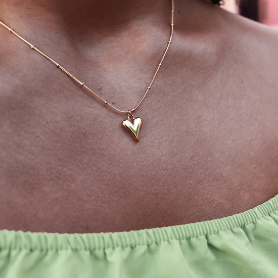 Necklace heart satellite - gold
