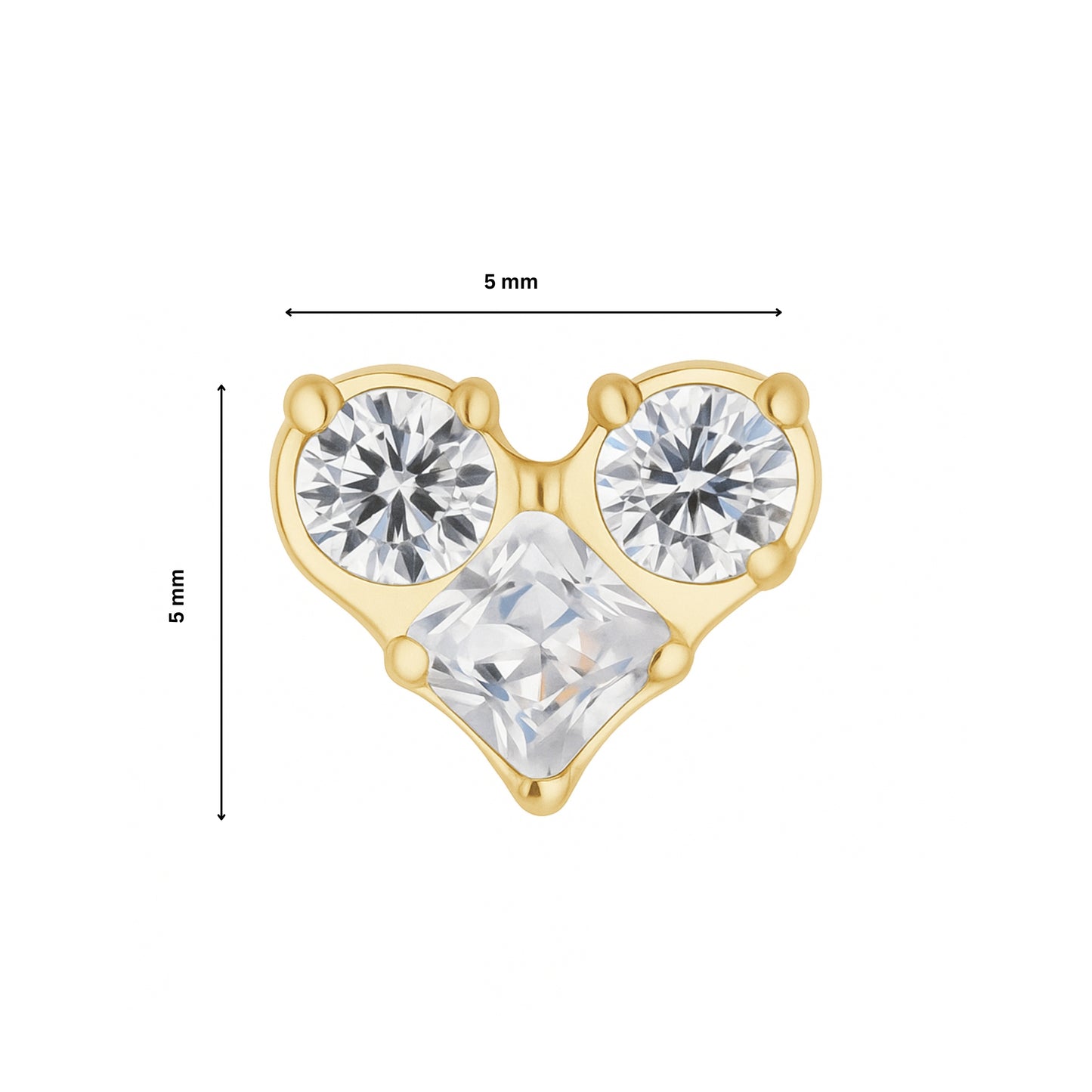Ear Piercing Cara -  titanium | gold