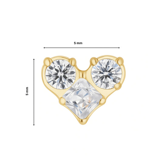 Ear Piercing Cara -  titanium | gold