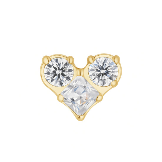 Ear Piercing Cara -  titanium | gold