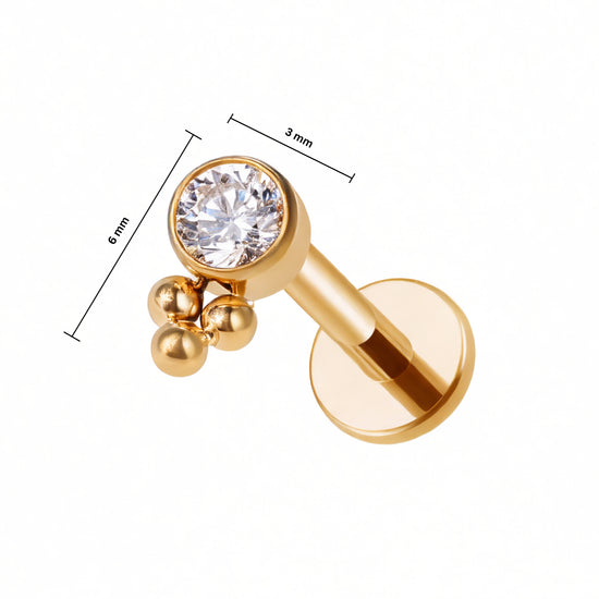 Ear Piercing Celia -  titanium | gold