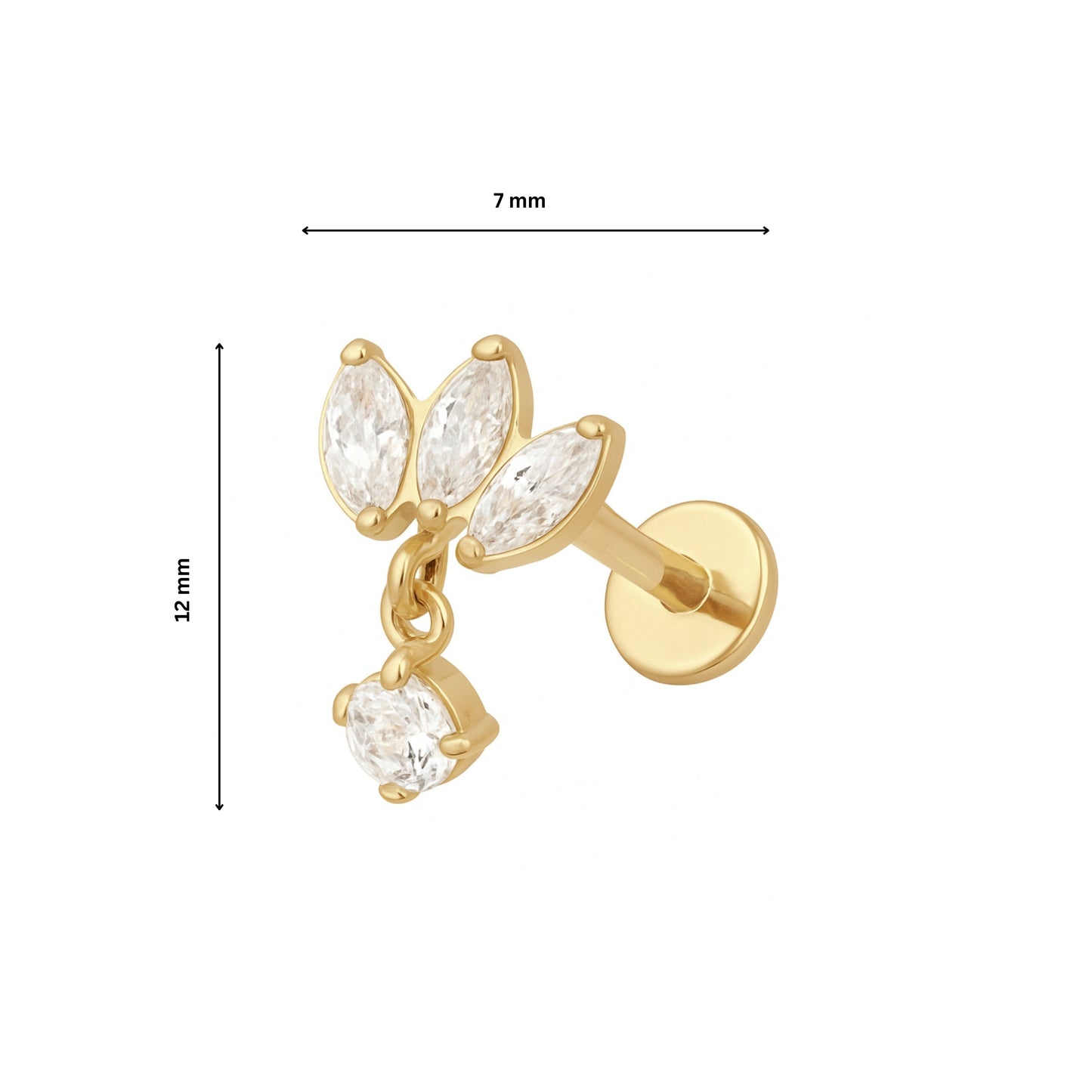 Ear Piercing Jolie -  titanium | gold