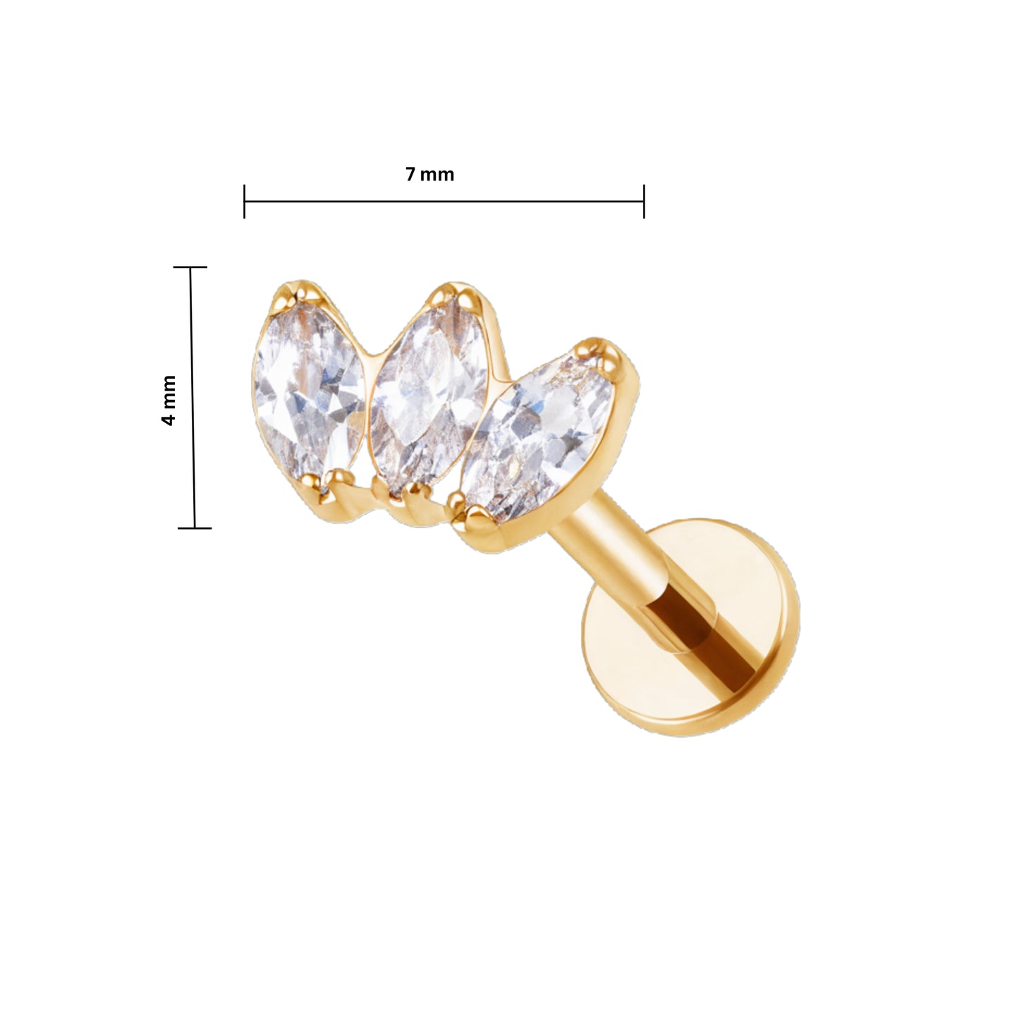 Ear Piercing Lumi -  titanium | gold