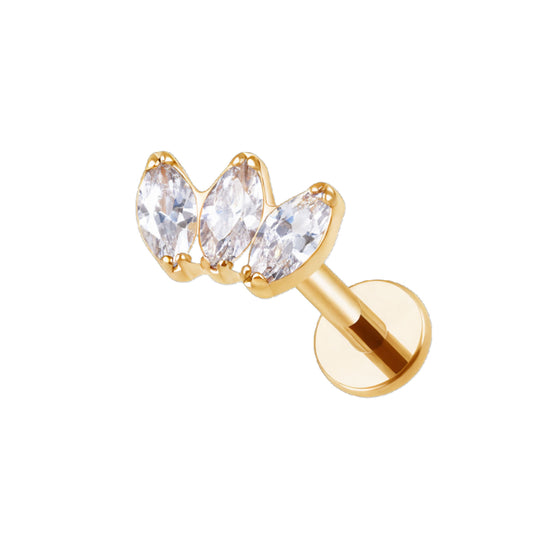 Ear Piercing Lumi -  titanium | gold