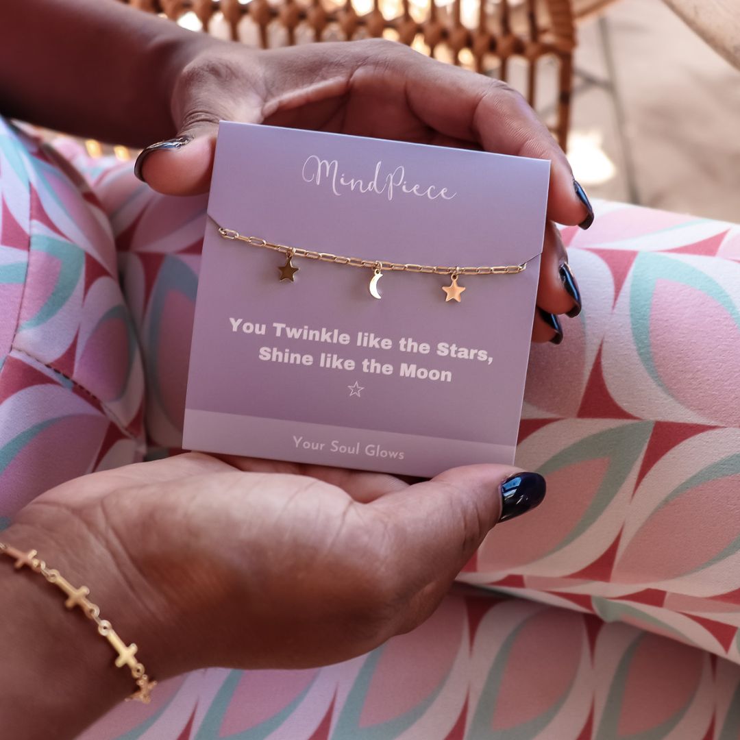 Anklet moon and stars - gold & silver