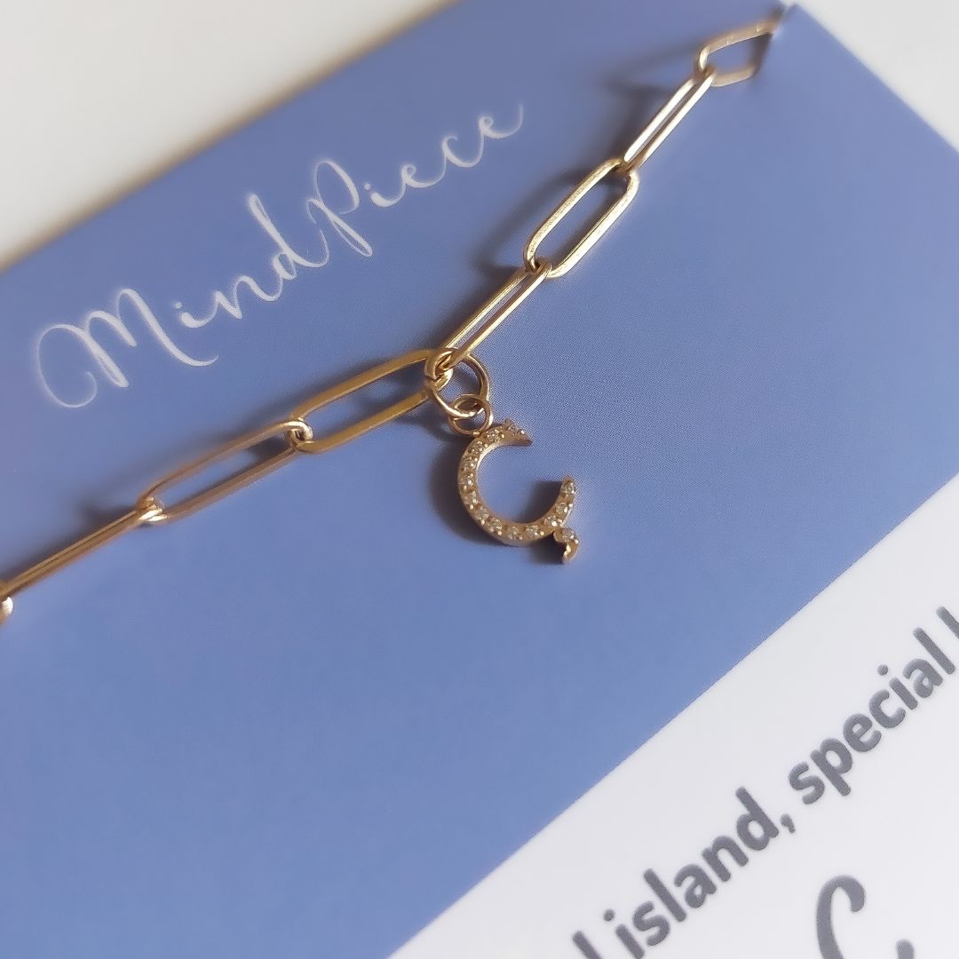 Bracelet Ç of Curaçao - gold & silver