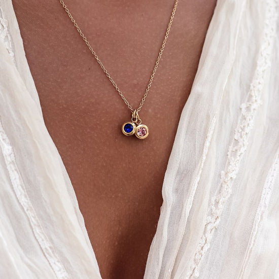 Necklace birthstone(s) | create your own  -  gold